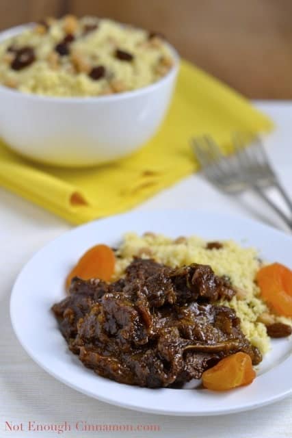Delicious Lamb Tagine with Apricots - Not Enough Cinnamon