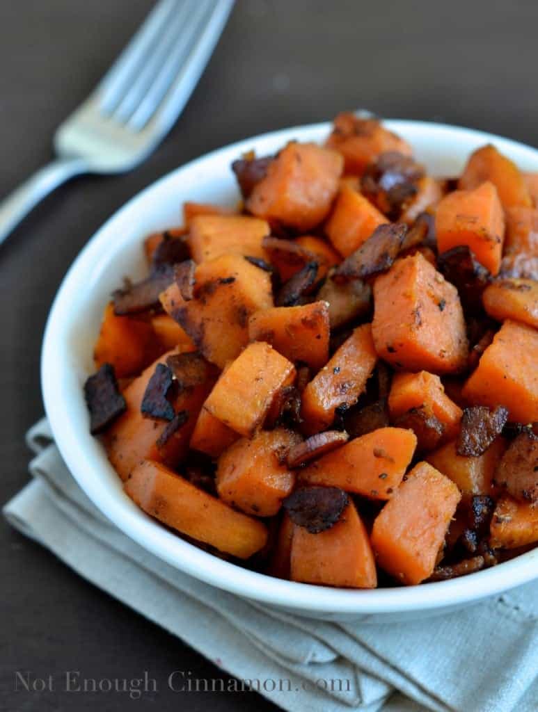 Easy Bacon & Sweet Potato Skillet | Not Enough Cinnamon