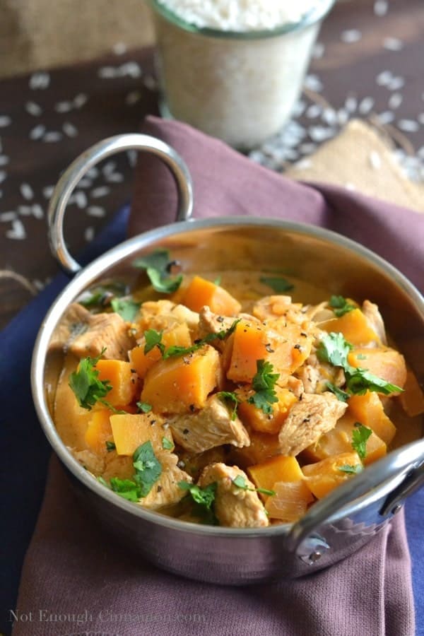 Easy Chicken and Pumpkin Curry Recipe with Coconut Milk | Not Enough ...