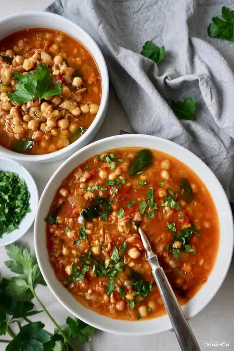 Moroccan Chickpea Soup (Vegan, Gluten-free) | Not Enough Cinnamon