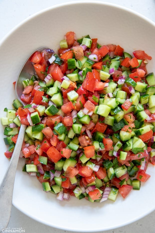 Israeli Salad Recipe - Paleo, Vegan & Low Carb - Not Enough Cinnamon