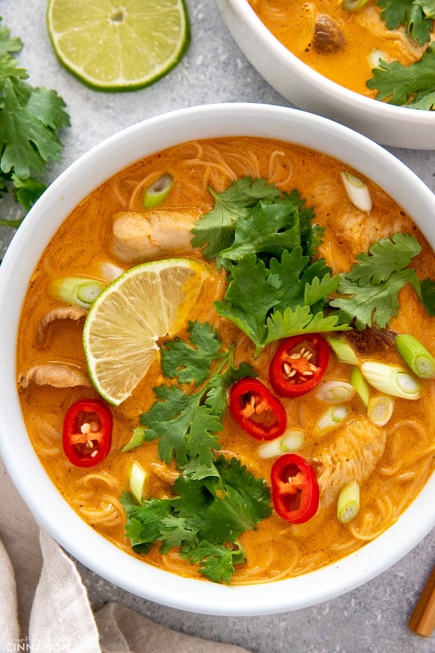 Red Thai Curry Chicken Noodle Soup - Yummy Recipe