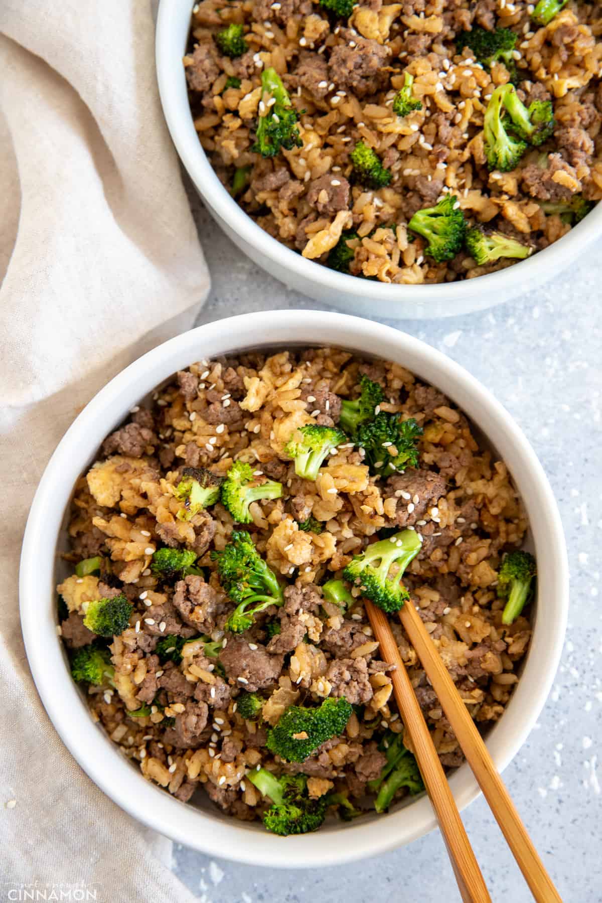 Ground Beef and Broccoli Fried Rice - Not Enough Cinnamon